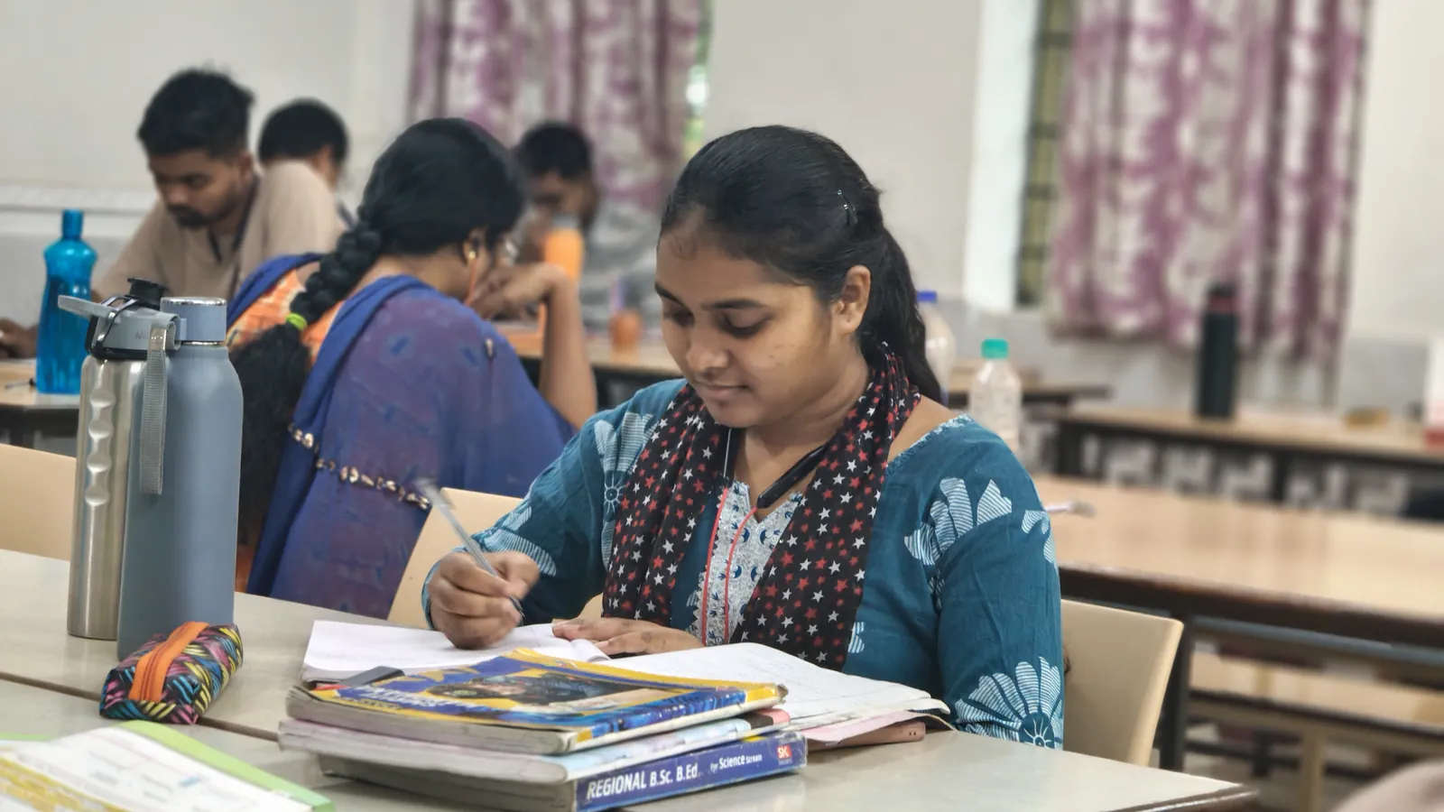 Study desks in the reading room